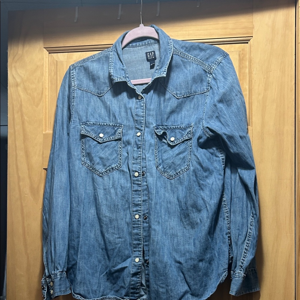 GAP Classic Blue Denim Button-Up